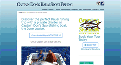 Desktop Screenshot of captaindonsfishing.com