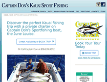 Tablet Screenshot of captaindonsfishing.com